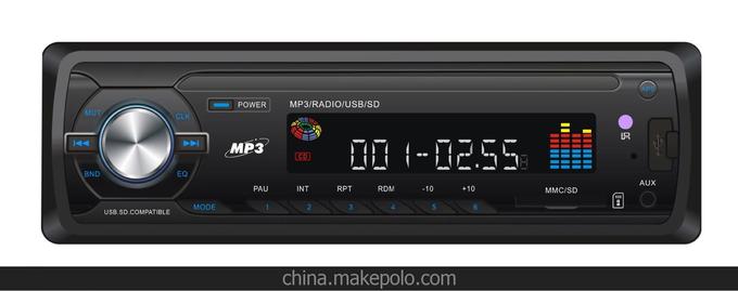 汽車(chē)車(chē)載MP3/SD/USB/收音播放器圖片