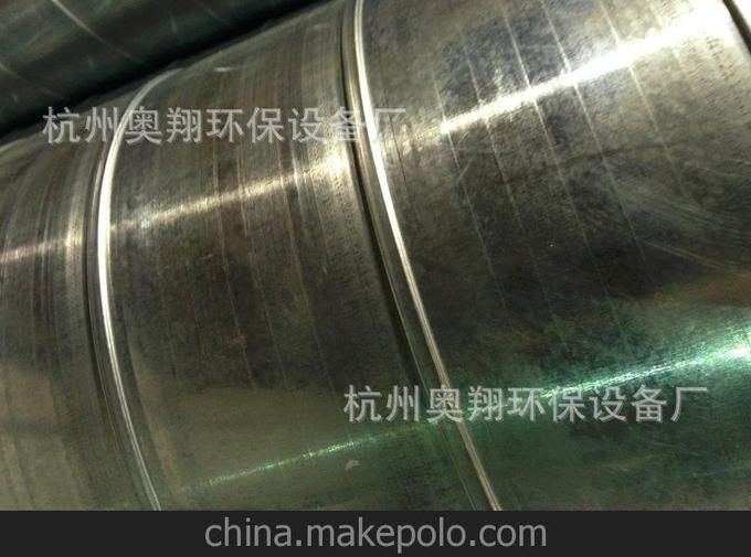 白鐵皮螺旋風管 鍍鋅圓通風管道 螺旋風管 排風管 通風管圖片