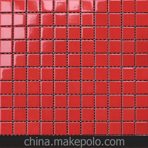mm-mosaic 紅色馬賽克 陶瓷客廳廚房浴室拼圖背景墻磚 廠家直銷圖片