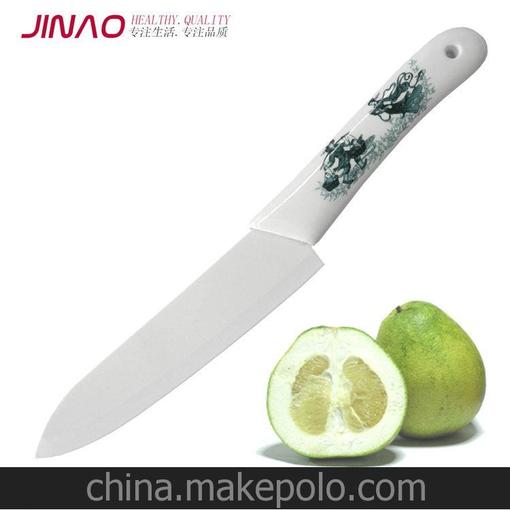 6寸白色刀身塑柄陶瓷刀特價(jià) 陶瓷刀具 陶瓷廚房水果刀圖片