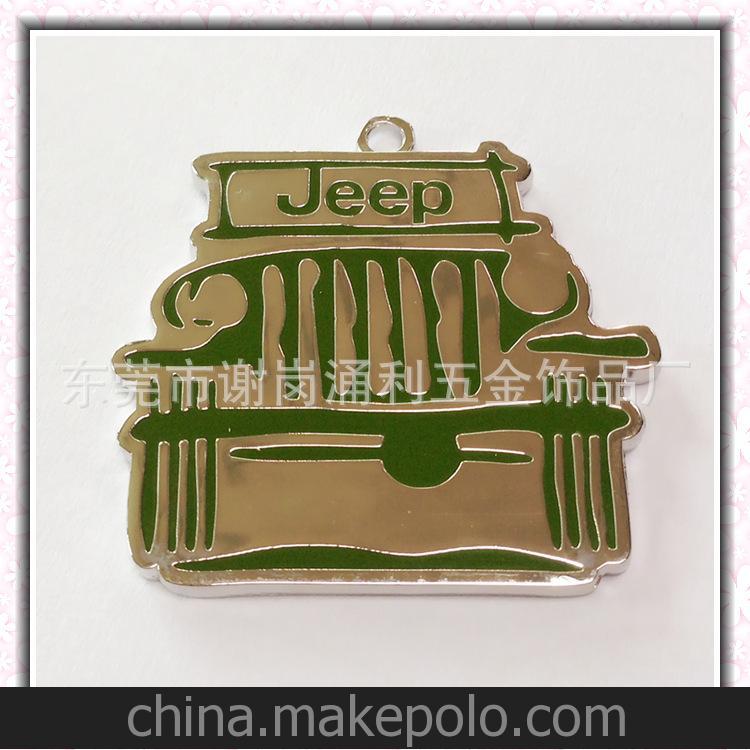 廠家定制定做金屬電鍍鑲鉆吊牌 JEEP服飾商標吊牌 不銹鋼吊牌制作