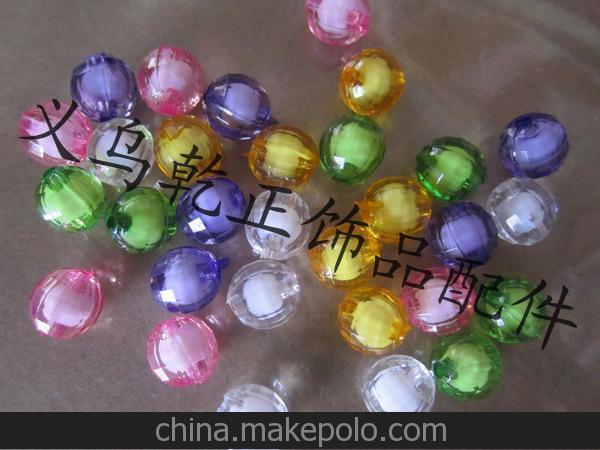 義烏乾正定做批發(fā)透明亞克力珠，珠中珠工藝散珠子圖片