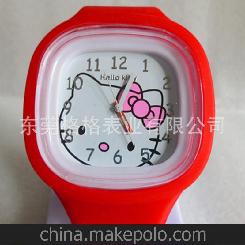 2014暢銷禮品硅膠手表 hello kitty硅膠果凍表 支持代發手表