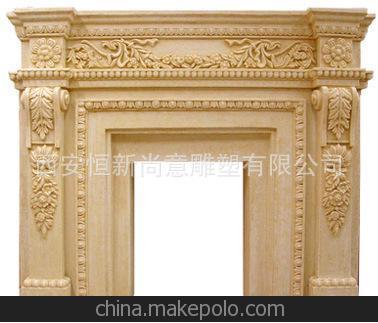 廠(chǎng)家專(zhuān)業(yè)供應 恒新尚意雕塑 陜西砂巖 砂巖簡(jiǎn)式噴金壁爐圖片