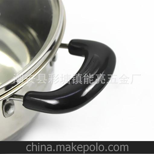 廚房用具 不銹鋼電磁爐火鍋 多用雙柄弧形鍋圖片