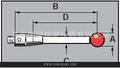原装英国进口三坐标测针，红宝石测针，雷尼绍测针，20MM长测针