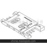 供應(yīng)富士康6pin翻蓋式sim卡座圖片