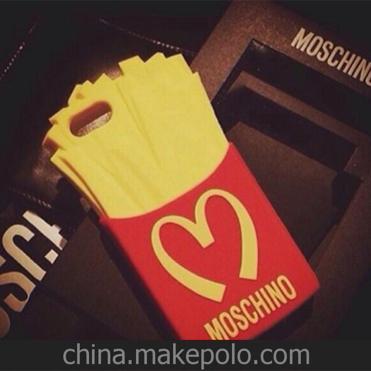 Moschino 個性麥當勞 蘋果iphone4s5s硅膠薯條保護套 潮牌手機殼