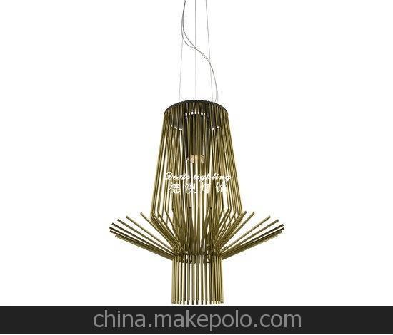 燈具批發(fā) 創(chuàng)意金屬桿系列燈飾 客廳餐廳吊燈 酒店工程照明燈具圖片