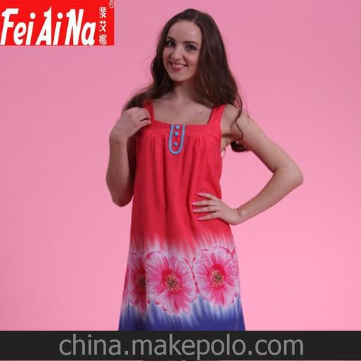 FeiAiNa 2014新款品牌家居 睡裙人造棉批發(fā)女士韓版淘寶爆款代發(fā)圖片
