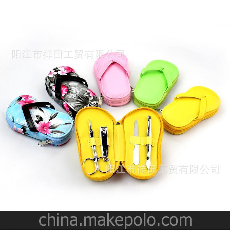 創(chuàng)意指甲鉗 鞋子美容套 拉鏈包4件套 修甲工具 時(shí)尚靚麗款式