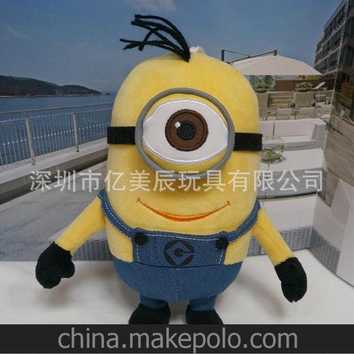 神偷奶爸六款小黃人公仔 動(dòng)漫玩具小黃人3D眼睛毛絨玩具廠家定做圖片
