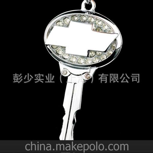 鑲鉆雪佛蘭車標(biāo)鑰匙扣 水晶小飾品現(xiàn)貨批發(fā) 混批鑲水晶小商品圖片