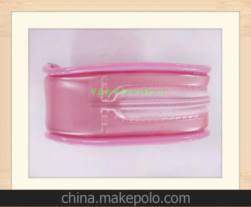 供應PVC圓筒精美化妝品包裝袋 膠骨禮品促銷袋 8*6(H)CM