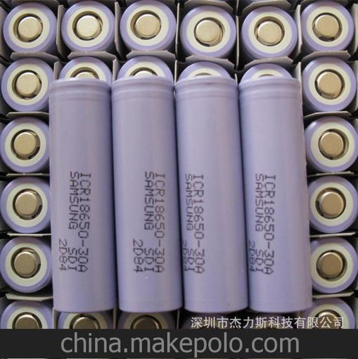 全新進(jìn)口三星18650鋰電池，三星圓柱鋰電池3000mAh圖片