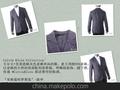 Calvin Klein Collection 灰色亞麻色織休閑西服布