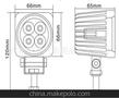 12W LED工作灯 检修灯 聚光工程灯 射灯