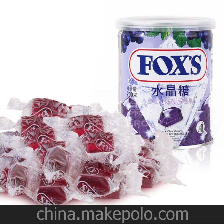 进口印尼 雀巢FOX 水晶糖黑加仑味 1*12 糖果批发 进口糖果